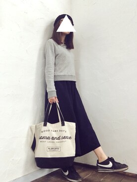 「ALL DAY COFFEE（オールディコーヒー）のアイテム」を使った、m♡さん（レディース・154cm）の冬コーディネート