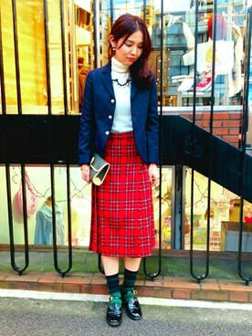 「BEAMS BOY（ビームスボーイ）のアイテム（テーラードジャケット）」を使った、kaoriさん（レディース・166cm）の秋コーディネート