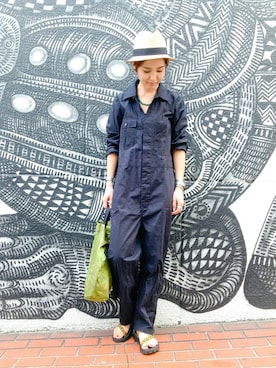 「BAG'n'NOUN」｜「アイテム（つなぎ/オールインワン）」を使った、kaoriさん（レディース・166cm）の夏コーディネート