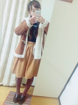 「BABY, THE STARS SHINE BRIGHT」｜「アイテム（ワンピース）」を使った、ゆんさん（レディース・157cm）の秋コーディネート