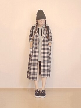 「EMODA（エモダ）のアイテム（その他アウター）」を使った、まいさん（レディース・164cm）の秋コーディネート