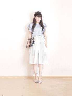 「DRWCYS（ドロシーズ）のアイテム（トップス）」を使った、まいさん（レディース・164cm）の夏コーディネート