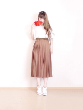 まいさんの「LCTB-15203 PLEATED LONG SKIRT」を使ったコーディネート