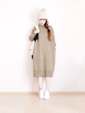「JEANASIS（ジーナシス）のアイテム（ワンピース/ドレス）」を使った、まいさん（レディース・164cm）の秋コーディネート