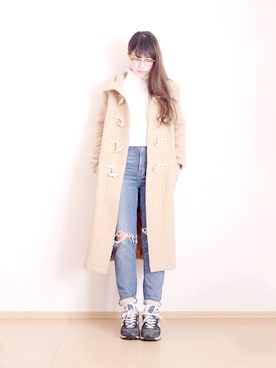 「コーディネート」｜「アイテム（ダッフルコート）」を使った、まいさん（レディース・164cm）の冬コーディネート