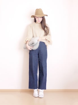 「MERCURYDUO（マーキュリーデュオ）のアイテム（トップス）」を使った、まいさん（レディース・164cm）の冬コーディネート