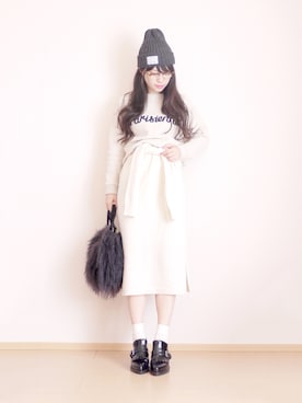 「SHIPS JET BLUE（シップスジェットブルー）のアイテム（帽子）」を使った、まいさん（レディース・164cm）の冬コーディネート