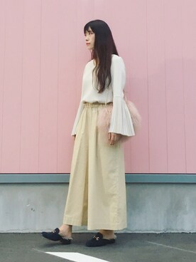 「abcdevol（エービーシーディーイーボル）のアイテム」を使った、まいさん（レディース・164cm）の秋コーディネート