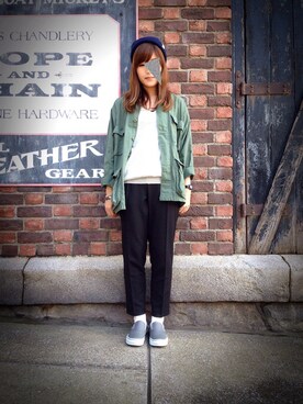 しおりさん（レディース・159cm）の秋コーディネート