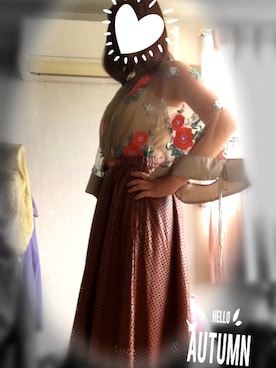 「thpry＋color（スプリーカラー）のアイテム」を使った、りんりんさん（レディース・158cm）の秋コーディネート