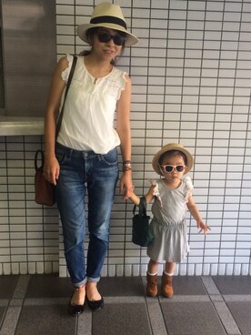 「HELIOPOLE（エリオポール）のアイテム」を使った、yukiiiikooさん（キッズ・90cm）の夏コーディネート