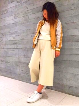 「niko and...（ニコアンド）のアイテム（スタジャン）」を使った、ﾖｳｺ ｱﾔﾅさん（レディース・154cm）の冬コーディネート