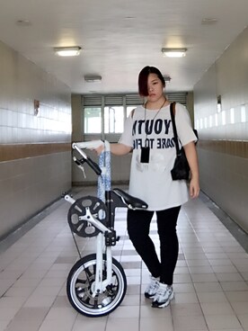 「NET（ネット）のアイテム（シャツワンピース）」を使った、Muna.Cさん（レディース・164cm）の秋コーディネート