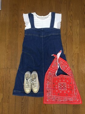 「CURRENT（カレント）のアイテム（バッグ）」を使った、kona さん（レディース・166cm）の秋コーディネート