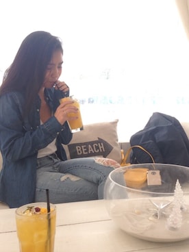 「MOUSSY（マウジー）のアイテム（スタジャン）」を使った、SAYOさん（レディース・164cm）の秋コーディネート