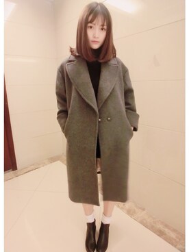 「SNIDEL（スナイデル）のアイテム（ピーコート）」を使った、charleneagelさん（レディース・163cm）の秋コーディネート