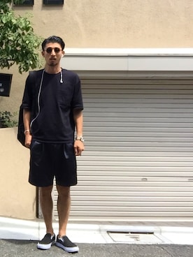 「Scye（サイ）のアイテム（パンツ）」を使った、mottimaさん（メンズ・174cm）の夏コーディネート