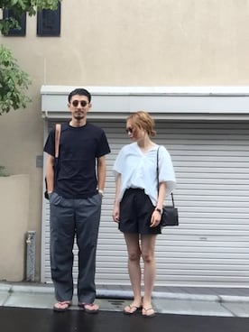 「CELINE（セリーヌ）のアイテム」を使った、mottimaさん（メンズ・174cm）の夏コーディネート