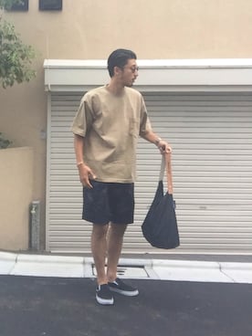 「Scye（サイ）のアイテム（パンツ）」を使った、mottimaさん（メンズ・174cm）の夏コーディネート