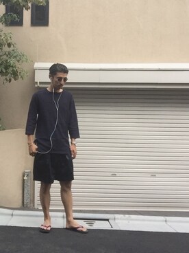 「Scye（サイ）のアイテム（パンツ）」を使った、mottimaさん（メンズ・174cm）の夏コーディネート