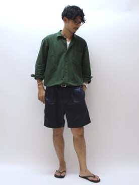 「コモリシャツ」｜mottimaさん（メンズ・174cm）の夏コーディネート