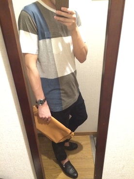 「YMC（ワイエムシー）のアイテム（トップス）」を使った、RYOさん（メンズ・167cm）の夏コーディネート