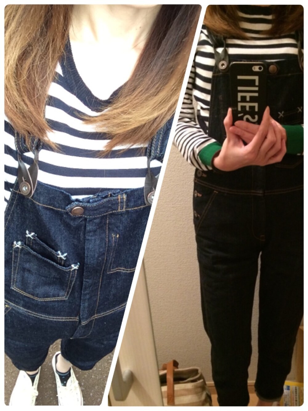 「TODAYFUL」｜「TODAYFULのデニムサロペット（サロペット/オーバーオール、ブルー系）」を使った、mikitieさん（レディース・165cm）の秋コーディネートの1枚目の写真