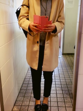 「titivate（ティティベイト）のアイテム（チェスターコート）」を使った、みきつんさん（レディース・166cm）の冬コーディネート