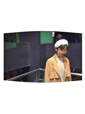 「MONKI（モンキ）のアイテム（ヘアバンド）」を使った、わたしとめがね。さん（レディース・164cm）の冬コーディネート