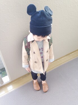 「ROPE' PICNIC（ロペピクニック）のアイテム（ジャケット/アウター）」を使った、RIKUmamaさん（キッズ・110cm）の秋コーディネート