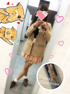 「LIZ LISA（リズリサ）のアイテム（トレンチコート）」を使った、みーわさん（レディース・163cm）の秋コーディネート