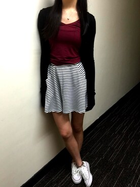「CONVERSE（コンバース）のconverse（コンバース） ALL STAR OX（オールスターOX）（スニーカー）」を使った、Abbey Chanさん（レディース・168cm）の春コーディネート