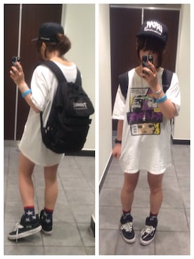 「エクストララージ」｜「アイテム（アクセサリー）」を使った、_さん（レディース・155cm）の春コーディネート
