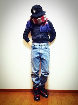 「G.V.G.V.（ジーヴィージーヴィー）のアイテム（その他アウター）」を使った、_さん（レディース・155cm）の冬コーディネート