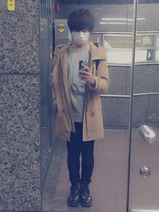 TSUMORI CHISATOのモッズコートを使ったメンズ人気ファッション