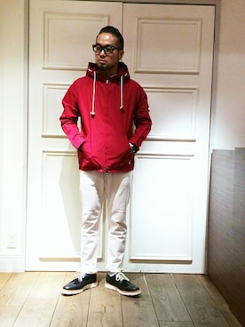 「The DUFFER of ST.GEORGE（ザダファーオブセントジョージ）のアイテム（ブルゾン）」を使った、KOBAYASHIさん（メンズ・176cm）の春コーディネート