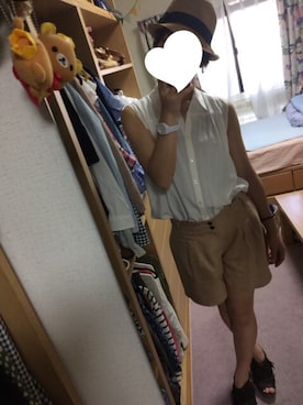 「ノンスリーブ」｜yuさん（レディース・158cm）の夏コーディネート