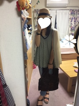 「ノンスリーブ」｜yuさん（レディース・158cm）の夏コーディネート