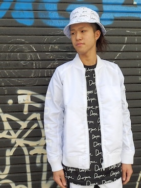 「DOPE（ドープ）のアイテム（ジャケット/アウター）」を使った、WARPさん（メンズ・175cm）の秋コーディネート