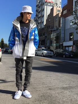 「JOYRICH」｜「アイテム（マウンテンパーカー）」を使った、WARPさん（メンズ・175cm）の秋コーディネート