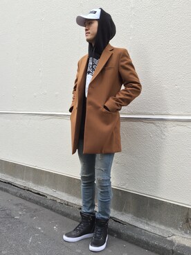 「CROOKS&CASTLES」｜WARPさん（メンズ・175cm）の冬コーディネート