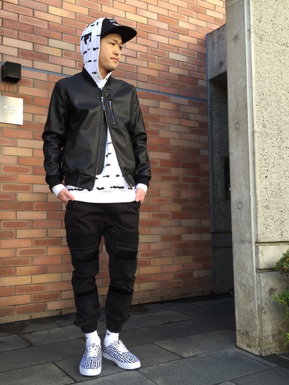 ブルゾンを使った「ダブルジップ」のメンズ人気ファッション