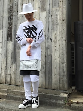 「レイヤードパンツ」｜WARPさん（メンズ・174cm）の春コーディネート