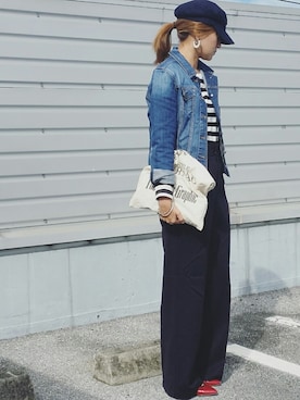 「TODAYFUL（トゥデイフル）のVintageトートバッグ（トートバッグ）」を使った、SHOさん（レディース・164cm）の冬コーディネート