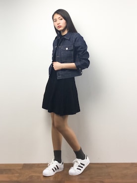 「Banner Barrett（バナーバレット）のアイテム（デニムジャケット）」を使った、yuさん（レディース・167cm）の春コーディネート
