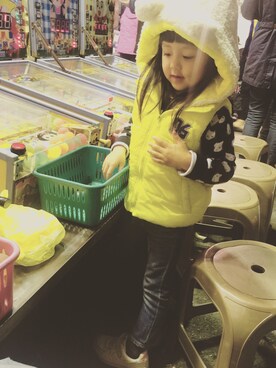 「babygap」｜「アイテム（ノーカラージャケット）」を使った、chiiingziiiさん（キッズ・100cm）の春コーディネート