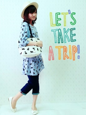 「アイテム（チュニック）」を使った、eikoさん（レディース・166cm）の冬コーディネート