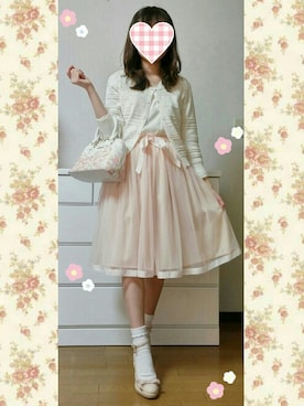 「PRIME PATTERN（プライムパターン）のアイテム（トップス）」を使った、ちひろさん（レディース・155cm）の春コーディネート