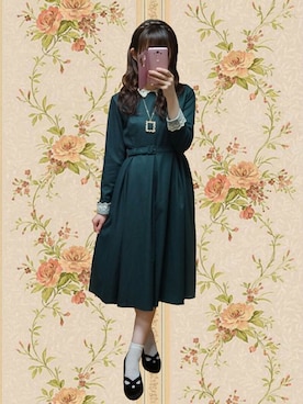 「F i.n.t（フィント）のアイテム（アクセサリー）」を使った、ちひろさん（レディース・155cm）の秋コーディネート