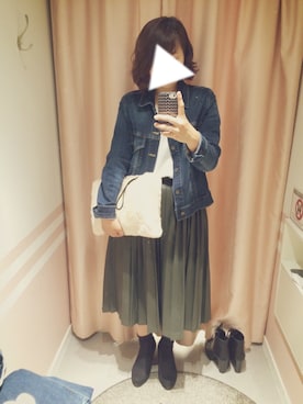 「cepo.」｜「アイテム（デニムジャケット）」を使った、makiさん（レディース・155cm）の秋コーディネート